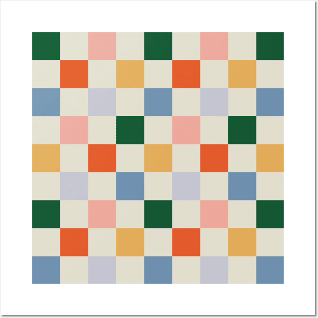 Checkerboard pattern RAINBOW Wall Art by eveline